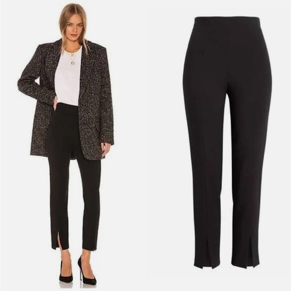 Tibi Black Slit Ankle Skinny Pants Size 2
